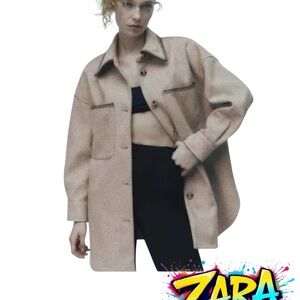 Zara Women's Tan Utility Jacket